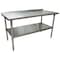 Bk Resources Work Table Stainless Steel Undershelf, Plastic feet 1.5" Riser 60"x24" SVTR-6024 - alternate 1
